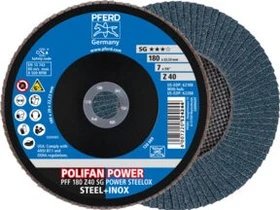 Pferd PFF 180 Z 40 SG POWER STEELOX POLIFAN Fächerschleifscheibe K40, 180x22.23mm, 10 Stück