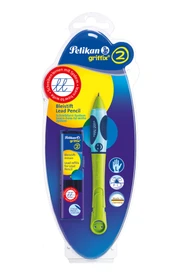Pelikan griffix 2 Druckbleistift HB 2mm graphit, grün, Linkshänder, Blister, 3 Minen