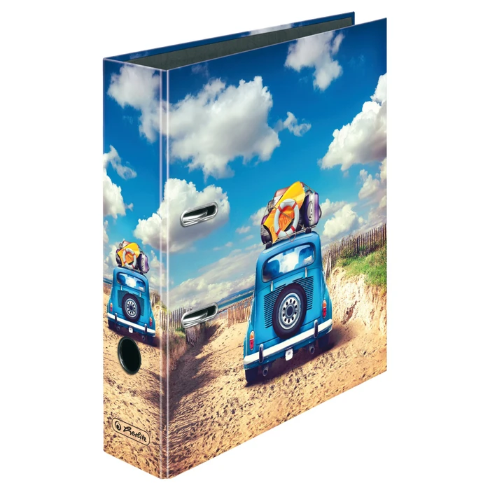 Herlitz maX.file Ordner 2-Ring mit Motiv, 80mm, A4, Strand-Auto (50023677)