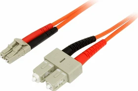 StarTech LWL Duplex Kabel, OM2, 2x LC Stecker/2x SC Stecker, 2m, orange