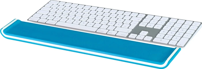 Leitz Ergo WOW höhenverstellbare Handgelenkauflage für Tastatur, blau/weiß