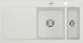 systemceram Mera 100 F Einbau Becken rechts mit Ablauffernbedienung alu