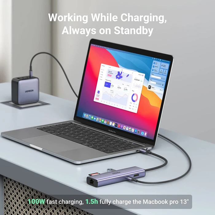 Ugreen 7-in-1 USB-C Hub, USB-C 3.0 [Stecker]