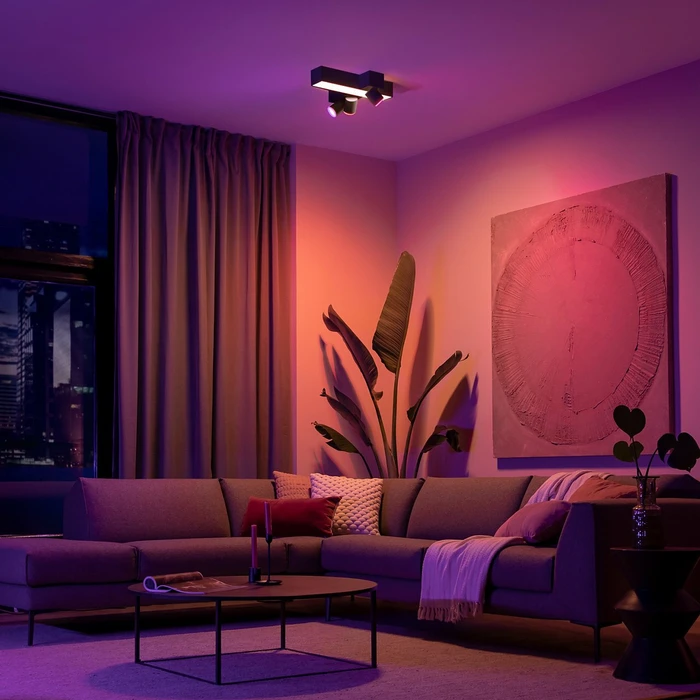 Philips Hue White and Color Ambiance Centris Cross 3 Spot 4-flammig schwarz