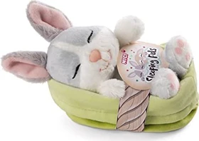 Nici Sleeping Pets Hase grau im grünen Körbchen 12cm