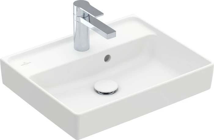 Villeroy & Boch Collaro Handwaschbecken 50x40x15cm, mit Überlauf, stone white ceramicplus