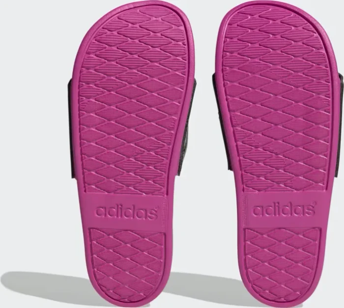 adidas Comfort Adilette core black/lucid fuchsia/gold metallic (Damen)