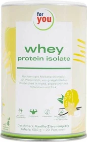 for you Whey Protein Isolate Vanille-Zitronenquark 600g
