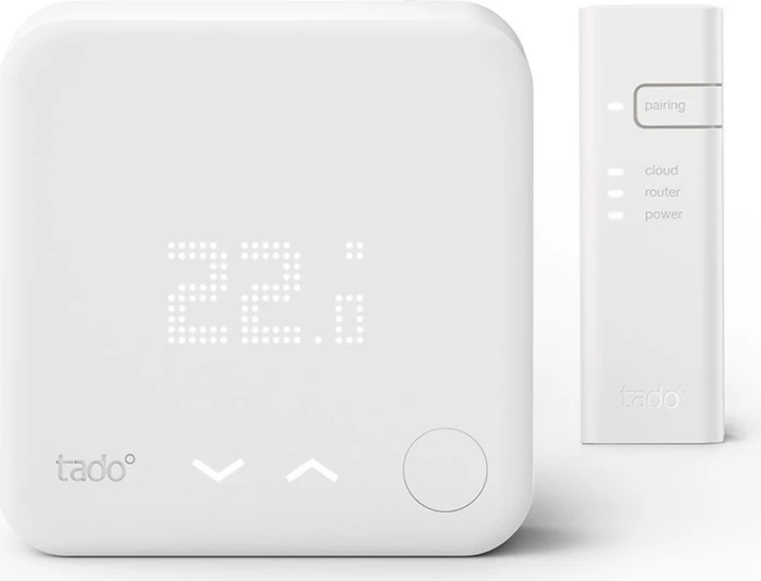 tado Smart Thermostat Starter Kit V3+ kabelgebunden weiß, Bridge und 1x Thermostat