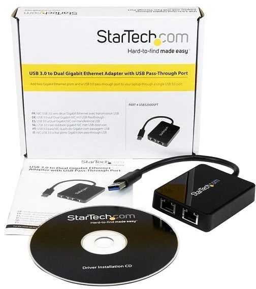 StarTech LAN-Adapter, 2x RJ-45, USB-A 3.0 [Stecker]