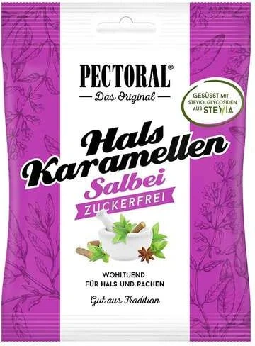 Pectoral Salbei Hustenbonbons zuckerfrei, 60g