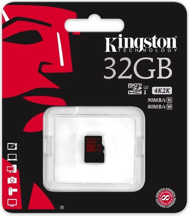 Kingston R90/W80 32GB, UHS-I U3, Class 10