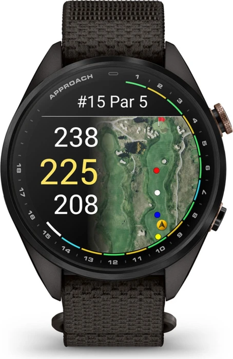 Garmin Approach S72 43mm carbon gray-heritage bronze dlc titanium/pebble grey