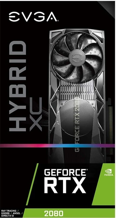 EVGA GeForce RTX 2080 XC Hybrid Gaming, 8GB GDDR6, HDMI, USB-C, 3x DP