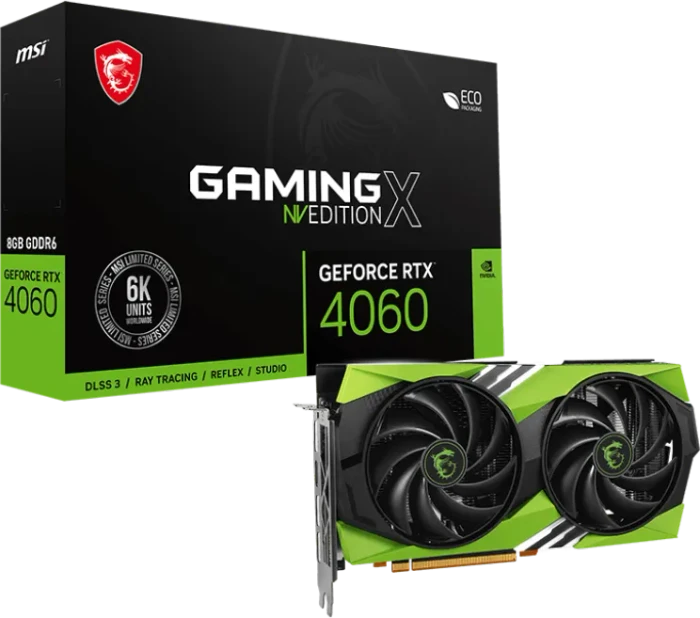 MSI GeForce RTX 4060 Gaming X NV Edition 8G, 8GB GDDR6, HDMI, 3x DP