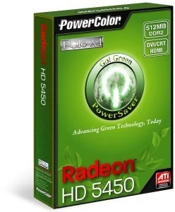 PowerColor Radeon HD 5450 Go! Green PCIe x1, 512MB DDR2, VGA, DVI, HDMI