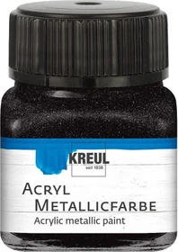 Kreul Acryl Metallicfarbe, schwarz, 20ml
