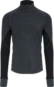 Icebreaker BodyfitZONE 260 Zone Half Zip Funktionsshirt langarm jet heather/black (Herren)