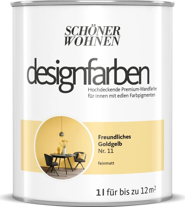 Schöner Wohnen Designfarben innen freundliches goldgelb, 1l