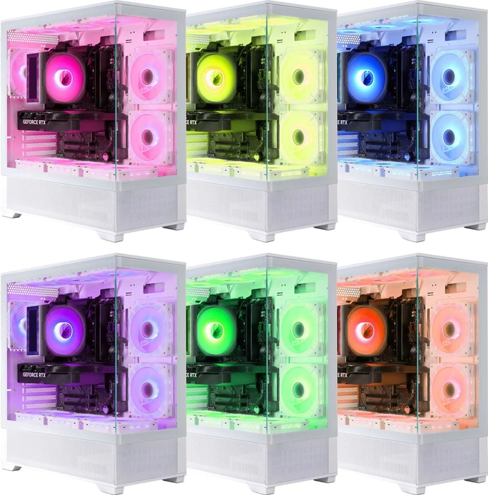 Hyrican Gamemax Vista AW Ice 8035, Ryzen 7 9700X, 16GB RAM, 1TB SSD, GeForce RTX 5070 Ti
