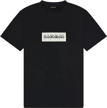 Napapijri Logo Box T-Shirt kurzarm schwarz (Herren)