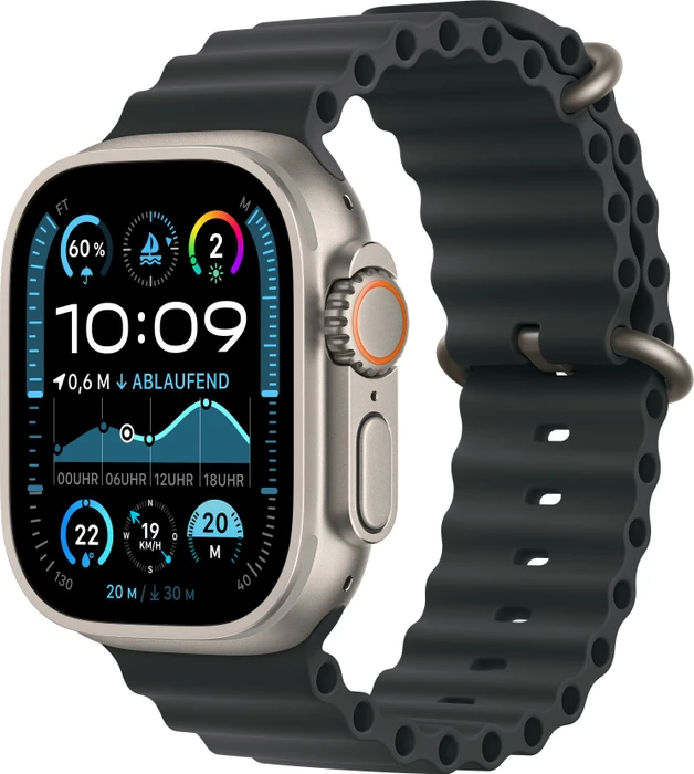 Apple Ocean Armband Verlängerung für Apple Watch Ultra 49mm schwarz/titan natur