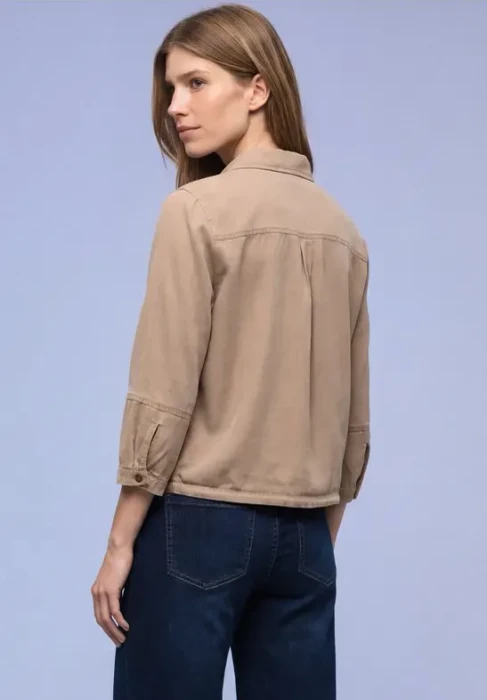 Street One Hemdbluse im Washed-Look Hemd langarm light terra mocha (Damen)