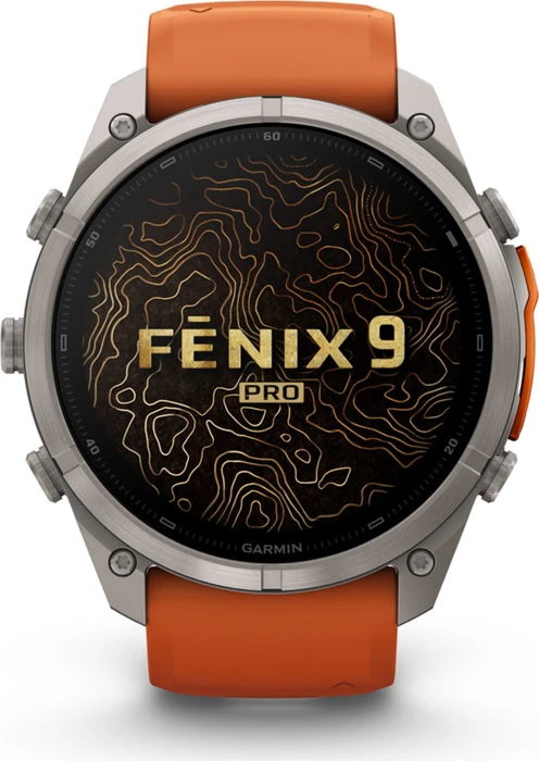 Garmin Fenix 9 Pro inReach 51mm titanium/autumn orange-spark orange