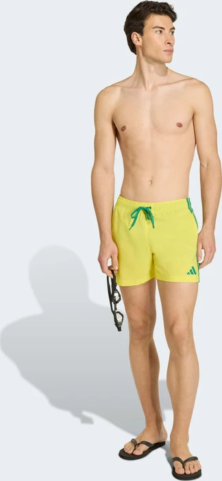 adidas 3-Streifen 13cm Badeshorts bright yellow/bold green (Herren)