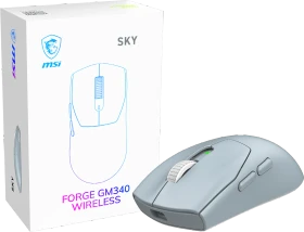 MSI Forge GM340 Wireless Gaming Mouse Sky, USB/Bluetooth