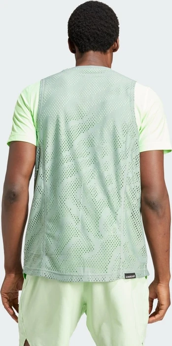adidas Tennis Pro Layering Funktionsshirt kurzarm silver green (Herren)