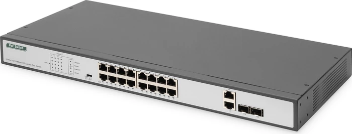 Digitus Professional DN-953 Rackmount Switch, 16x RJ-45, 2x RJ-45/SFP, 270W PoE+