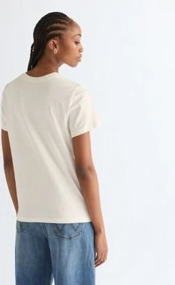 Wrangler Round T-Shirt kurzarm worn white (Damen)