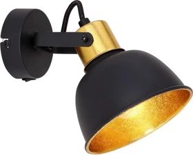 Globo Fillo Spot 1-flammig schwarz/blattgold