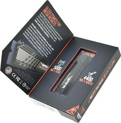 Patriot Viper VP4100 1TB, M.2 2280 / M-Key / PCIe 4.0 x4, Kühlkörper