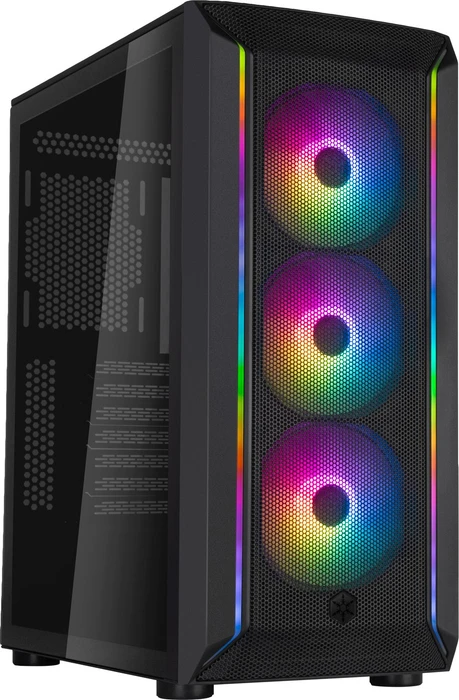 SilverStone Fara 511Z, schwarz, Glasfenster