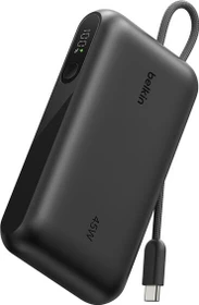 Belkin UltraCharge Powerbank mit integriertem Kabel (20 cm) 10K schwarz