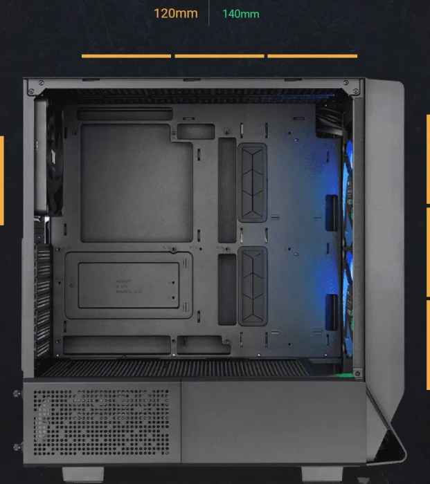 Thermaltake Ceres 330 TG ARGB Black, schwarz, Glasfenster