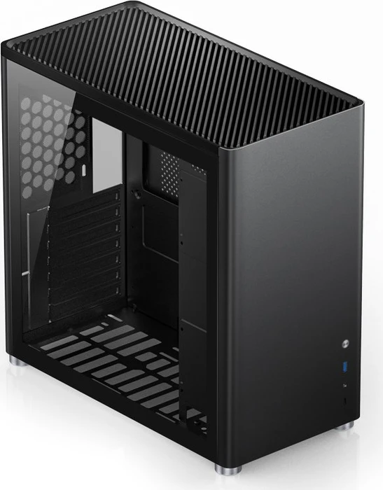 Jonsbo D40, schwarz, Glasfenster