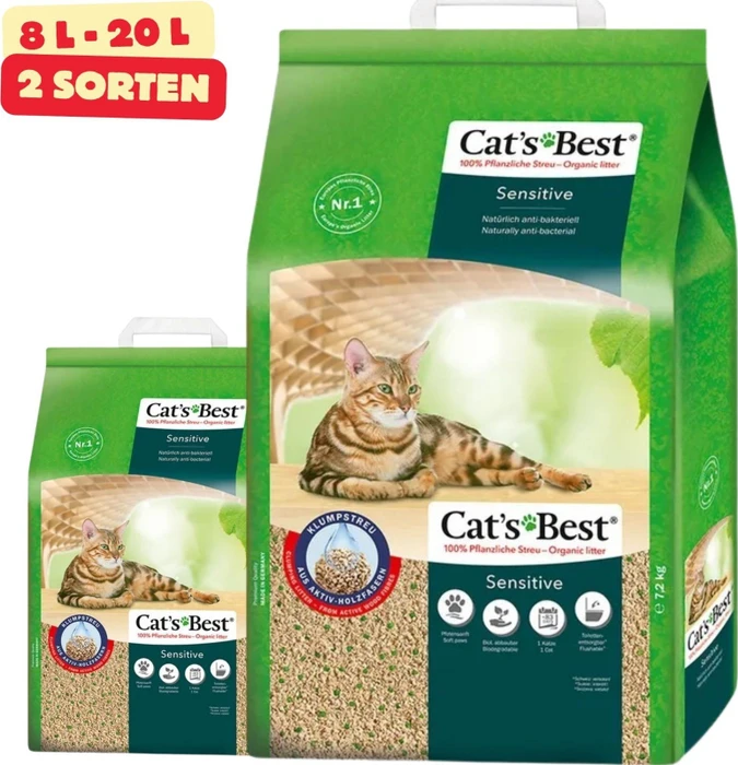 Cat's Best Smart Pellets Öko-Katzenstreu für Langhaarkatzen, 10l