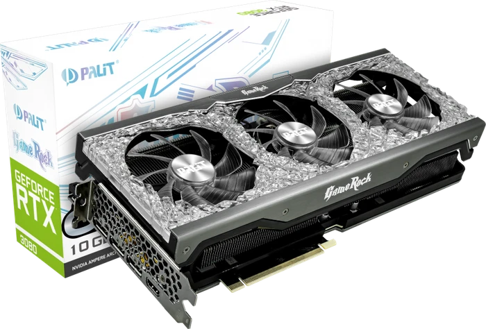 Palit GeForce RTX 3080 GameRock OC V1 (LHR), 10GB GDDR6X, HDMI, 3x DP