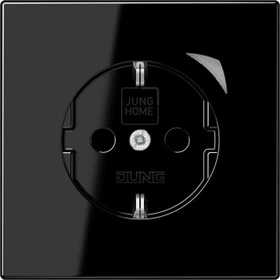Jung Steckdose, 16 A, mit Funktionsanzeige, Safety Plus, Serie LS, schwarz