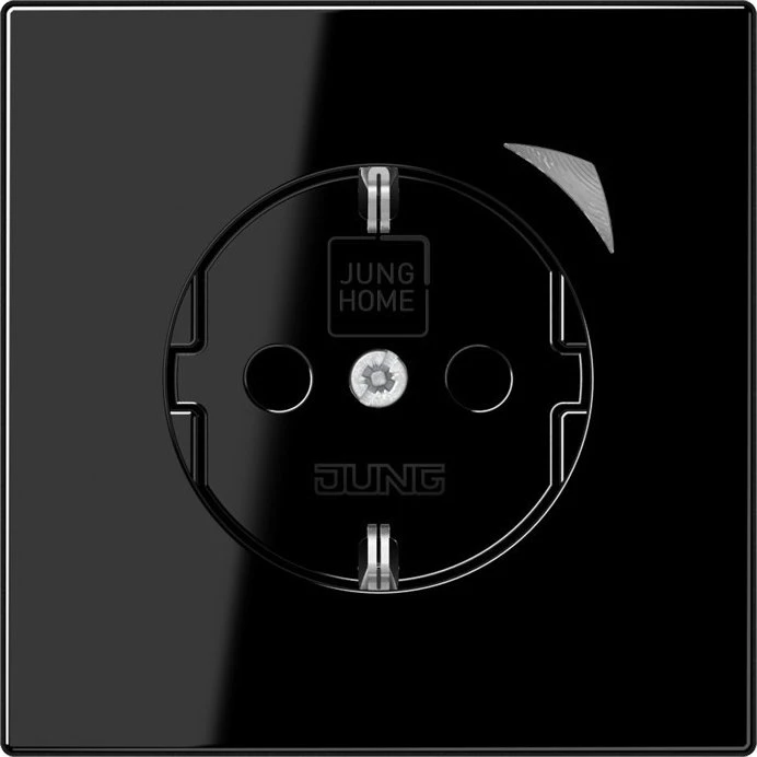 Jung Steckdose, 16 A, mit Funktionsanzeige, Safety Plus, Serie LS, schwarz