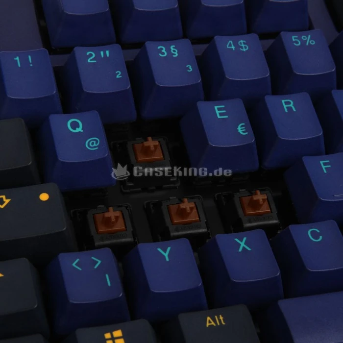 Ducky One 2 PBT blau, Horizon, MX BROWN, USB, DE