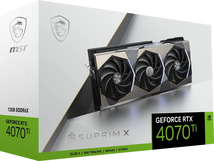 MSI GeForce RTX 4070 Ti Suprim X 12G, 12GB GDDR6X, HDMI, 3x DP