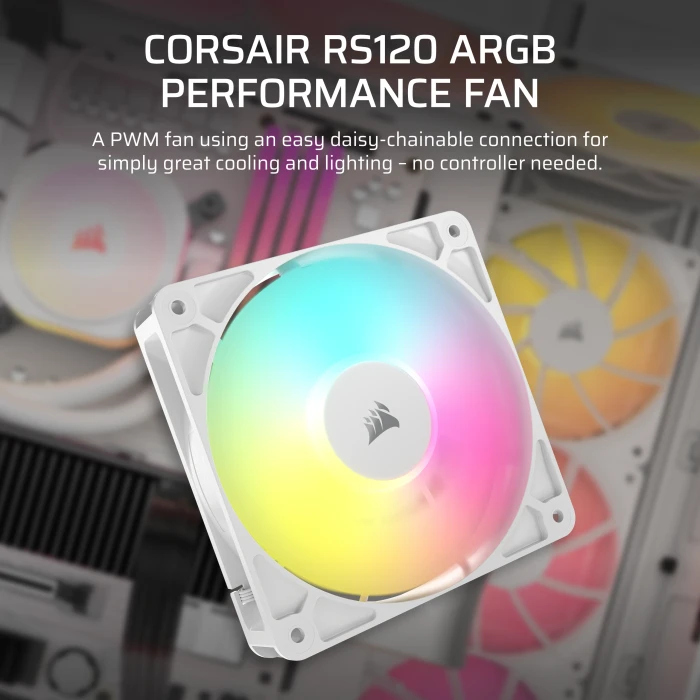 Corsair RS Series RS120 ARGB, weiß, 120mm