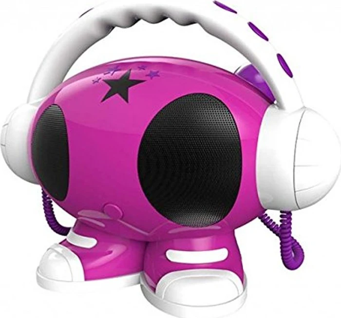BigBen MP3 Karaoke Roboter pink/weiß