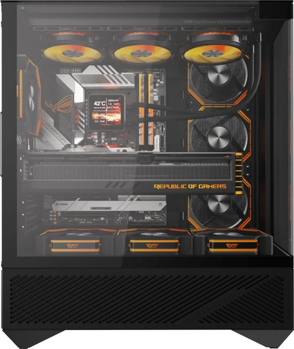 DarkFlash DY460 Black, Glasfenster
