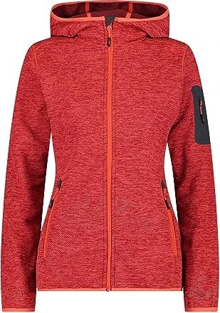 CMP Knit Tech Fleece Hoody Jacke meliert papavero/red fluo/antracite (Damen)