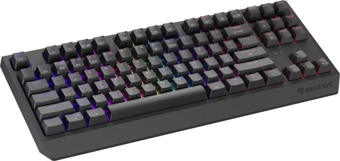 Genesis Thor 230 TKL Wireless, schwarz, LEDs RGB, hot-swap, Outemu Panda, USB/Bluetooth, US
